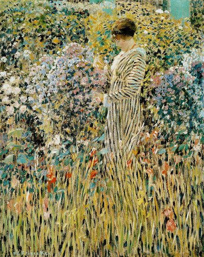 Lady in a Garden by Frederick Carl Frieseke